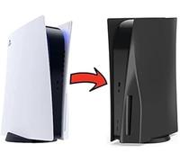 Plates for PS5 Playstation Disc Edition, Replacement Black Faceplates Covers for Disc Edition Console Skin Shell Side Plates