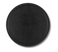 PLATEX - Black Croco Round Serving Tray 36 cm - Made in France - Decorative Design Tray for the Table - Elegant Trays - Non-Slip, Several Colors Available