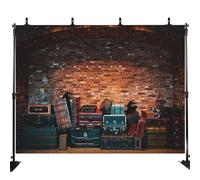 Platform 9 King Train Station Backdrop Magic Wizard School Photography Background Brown and Black Brick Wall Decoration Kids Birthday Party Supplies Photo Studio Props LHC050 8X6FT