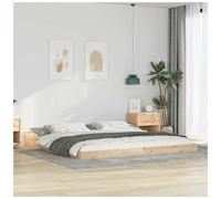 Platform Bed Frame Natural Solid Pine Wood Australian Super King 200x220cm Slim