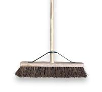 Platform Broom 18 Inch Complete with Handle and Support Stay (Stiff Bassine Cane)