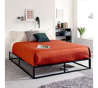 Platform Double Bed Metal Black 4 x 6ft