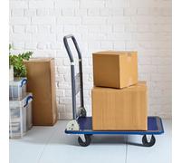 Neo Heavy Duty Aluminium Folding Sack Trolley Hand Truck Barrow Transport Wheels Extendable Handle (150 kg)