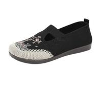 Platform Loafers for Women Black Womens Shoes Shoes for Women Wedges Printed Cloth Spring and Summer New Breathable Net Non Slip Soft Bottom A in The Elderly Leisure Mother Cloth Casual Size 6
