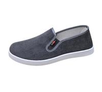 Platform Loafers for Women Breathable Slip-On Sneakers Comfortable Wide Width Work Shoes Lightweight Walking Shoes (Grey, 9)