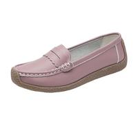 Platform Loafers for Women Canvas Shoes Flat Dress Shoes for Women with Arch Support Loafers Comfy Summer Breathable Hollow Slip On Leather Fashion Non Slip Driving Working Workers Hiking (Wine,5)