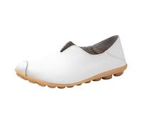 Platform Loafers for Women,Solid Color Non Slip Low Top Moccasins Chunky Penny Loafer Slip On Loafers Women Comfortable Flats Lightweight Casual Round Toe Business Work Shoes White