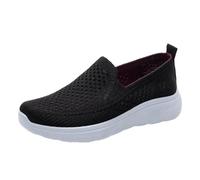 Platform Mary Janes Casual Shoes for Women UK Short Heel Women's Mesh Knit Flat Soft Sole Walking Shoes Summer Non Slip Breathable Athletic Comfortable Work Memory Lightweight Flat Loafer Mom Sneakers