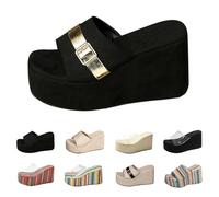 Platform Mules, Women's Summer Slippers, Women's Summer Platform Wedge Sandals, Platform Slippers, Lightweight Slippers, Super Soft Women's Sandals, Comfortable Summer Shoes, Slip-On Beach Sandals