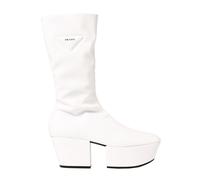 Platform Pull On Boots, female, Prada, Heeled Boots, White, 4 1/2 UK, Shoes 4 1/2 UK
