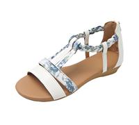 Platform Sandals Comfortable Stylish Sandals Casual Ankle Elastic Flip Flops Portable Slippers Versatile Sports Sandals Garden Shoes Water Sports Shoes Super Soft Non-Slip Pool Shoes, White, 10 UK