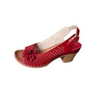 Platform Sandals for Women UK Clearance,Ladies Open Toe Roman Wedge High Thick Heels Sandals Fashion Breathable Beach Floral Slippers Arch Support Shoes Summer Washable Non Slip Slides Size 3.5-7.5