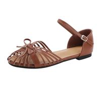 platform sandals for women - Womens Sandals Closed Front Woven Cut Out Square Toe Buckle Ankle Strap T Bar Flat Heel Roman Style Summer Casual Beach Holiday Walking Shoes For Outdoor Wear