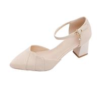 Platform Sandals Foreign Trade Pointed Sandals 2024 Soft Women's Models Buckle High Heels Thick Heel Shallow Mouth Shoes