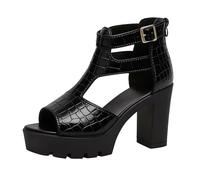 Platform Sandals Heels For Women Sandals With A Zip Up The Back Breathable Fashion Sliders Lightweight Arch-Supporting Sliders Leather Adjustable Strap Slides Non-Binding Gorgeous Shoes