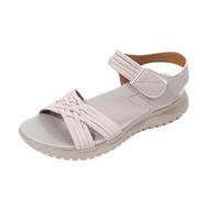Platform Sandals with Adjustable Straps Women's Summer Elegant Summer Shoes Beach Holiday Lightweight Comfortable Outdoor Shoes Non-Slip Wedge Sandals Beach Shoes Casual Shoes, Hell Ashy, 5 UK