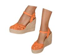 Platform Sandals Women's Espadrilles Wedge Heel Platform Summer, Orange