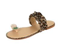 Platform Shoes Women's High Boots Slippers Toe Tip Foreign Trade Flat Large Sandals Casual Slippers Shoes Women's Trainers Lined, coffee, 8 UK