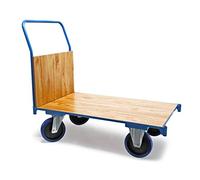 Platform Transport Trolley 100 x 60 cm & 600 kg Carrying Capacity with Parking Brake & Rubber Wheels