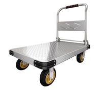 Platform Trolley 500kg, Folding flatbed with Wheels,Heavy Duty Hand Sack Truck for Warehouse, Moving House, Garden, Garage,90 x 60 cm
