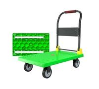 Platform Truck Household Multifunctional Folding Trolley Hand-pulled Cargo Flatbed Foldable Portable Hand-pushed Transport Trailer(Green,Large)