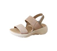 Platform Wedge Sandals for Women Comfortable Arch Support Walking Sandals Women's Casual Side Hollow Paste Slope Bottom Roman Shoes Summer Fashion Ladies Sandal Size 7