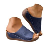 Platform Wedge Sandals for Women Dressy Summer Womens Cork Wedges Heels Slip on Platform Espadrilles Slides Fashion Orthopedic Sandals Comfortable Open Toe Casual Beach Shoes Dressy Shoes