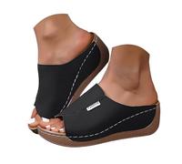 Platform Wedge Sandals for Women Dressy Summer Womens Cork Wedges Heels Slip on Platform Espadrilles Slides Fashion Orthopedic Sandals Comfortable Open Toe Casual Beach Shoes Dressy Shoes