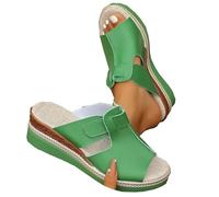 Platform Wedge Sandals for Women, Espadrilles Wedges Slip On Platform Sandals, Casual Summer Beach Slides, Open Toe Slippers for Summer Vacation