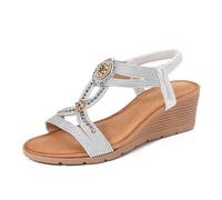 Platform Wedge Sandals Women Wedge Heel Beach Sandals Platform Sole Summer Bohemian Style Great Booties Espadrilles Loafers Durable Premium Thermal Town