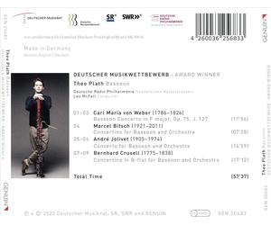 PLATH / DEUTSCHE RP / MCFALL - THEO PLATH. BASSOON: BASSOON CONCERTOS NEW CD