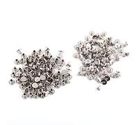 Plating Chicago Screws Fastener, 200PCS Silver Broad Rivets, 5 X 6mm Chicago Screw, Screw Rivets, for Album Leather Craft