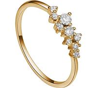 Plating Gold Diamond Ring Nine Diamond Women'S Tail Ring Jewelry Size 3 Rings For GirlsFashion Design