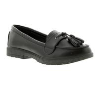 Platino Kennedy Ladies Black Flat Shoes, Size: 6