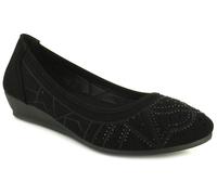Platino Tasha Womens Black Almond Toe Low Wedge Slip On Shoes, Size: 7