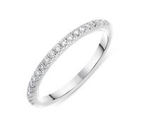Platinum 0.20ct Diamond Brilliant Cut Wedding Half Eternity Ring - TITLE Platinum FEU-1637
