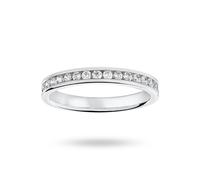 Platinum 0.33 Carat Brilliant Cut Half Eternity Ring - Ring Size M