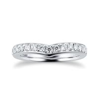 Platinum 0.37cttw Diamond Ena Harkness Wedding Ring - Ring Size L