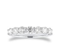 Platinum 1.00cttw 7 Stone Brilliant Cut Diamond Eternity Ring - Ring Size L