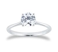 Platinum 1.00cttw Brilliant Cut Diamond Solitaire Engagement Ring - Ring Size Q