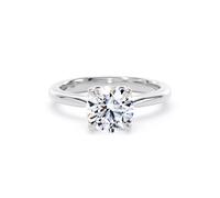 Platinum 1.50cttw Brilliant Cut Lab Grown Diamond Solitaire Engagement Ring - Ring Size L