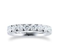 Platinum 1.50cttw Diamond Set Wedding Ring - Ring Size N