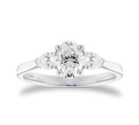 Platinum 1.70cttw GIA Three Stone Diamond Engagement Ring - Ring Size M