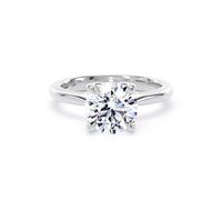 Platinum 2.00cttw Brilliant Cut Lab Grown Diamond Solitaire Engagement Ring - Ring Size O