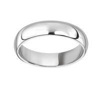 Platinum 5mm Heavy Court Wedding Ring - Ring Size G