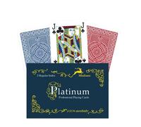 PLATINUM ACETATE QUALITY PLAYING CARDS DECK MODIANO REGULAR INDEX BLUE RED NEW