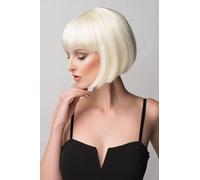 Platinum blonde bob wig: Carol-Anne platinum blonde #1001