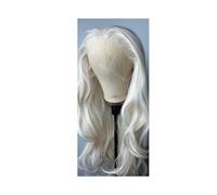 Platinum Blonde Body Wave Lace Front Wigs, Wavy Synthetic Lace Front Wig For Black Women 150 Density Womans Hair Topper(26inch)