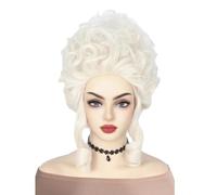 Platinum Blonde Wig Short Curly Beehive Queen Cosplay Halloween Costume Wigs For Women