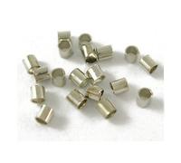 Platinum Brass 1.5mm Tube Crimp Beads for Jewellery Making - Necklace, Bracelet, Earrings (Pack of 1500+)